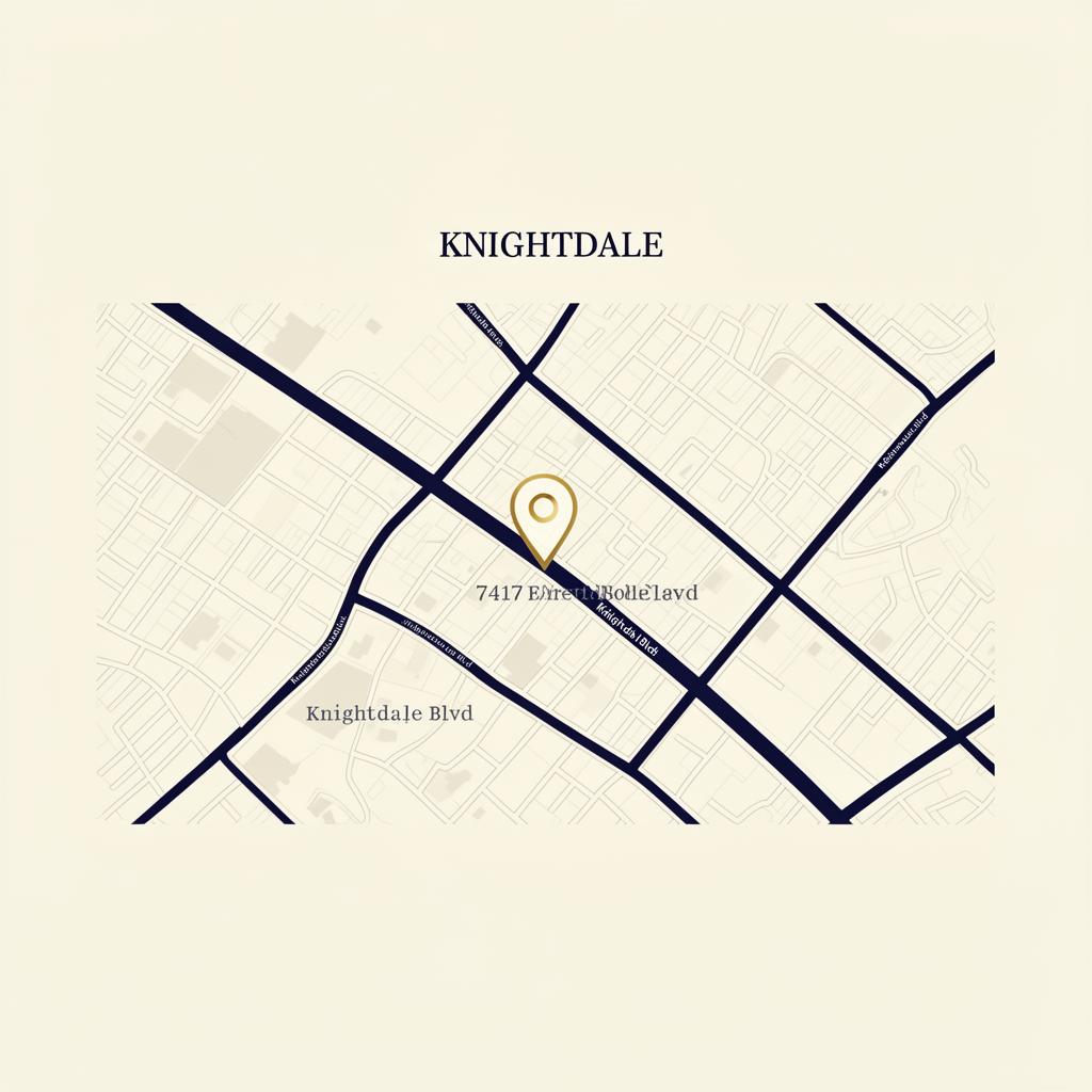 Map showing the Knightdale, NC office of Hamrick & Galanis, PLLC