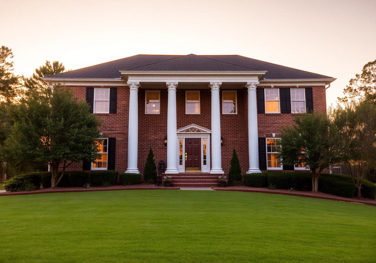 Brick North Carolina home representing residential closings